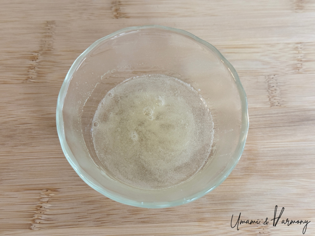Gelatin fully melted after heating in the microwave