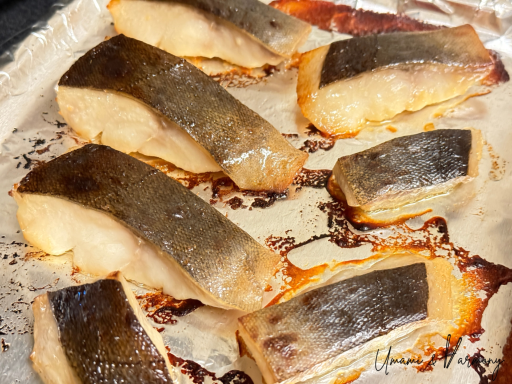 Baked miso-marinated black cod with caramelized edges