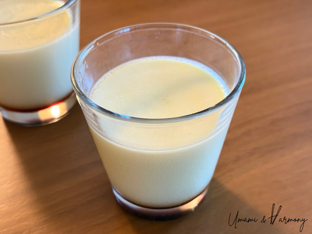 Japanese Purin caramel custard pudding ready to serve with smooth top