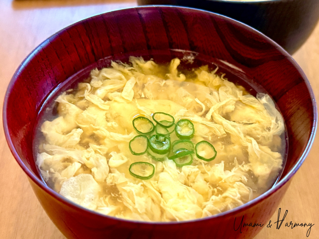 Clear kakitama jiru with softly set egg ribbons