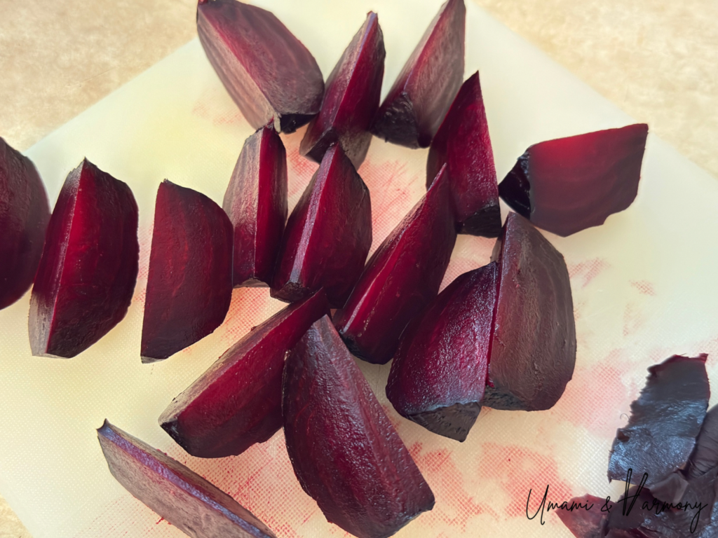 Beets peeled and cut into wedges