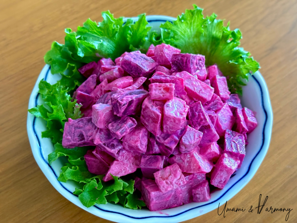 Pickled beets used in a fresh beet salad