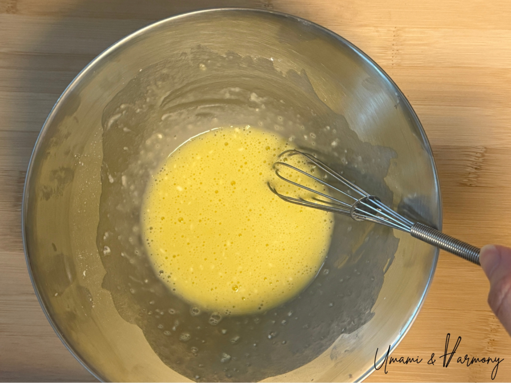 Egg and flour mixture fully combined and ready for coating