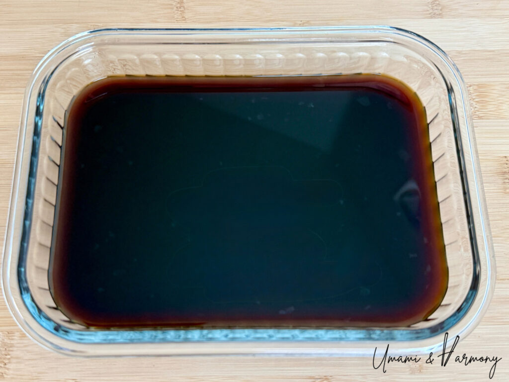 Coffee jelly fully set after chilling